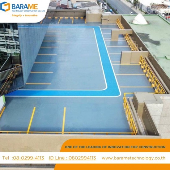 ออกแบบก่อสร้างสนามกีฬาพื้นพียู-บารมี - พื้นลานจอดรถ Car Park-Decking, พื้นทางจักรยาน Bike Lane ออกแบบก่อสร้างสนามกีฬาพื้นพียู-บารมี - พื้นลานจอดรถ Car Park-Decking, พื้นทางจักรยาน Bike Lane