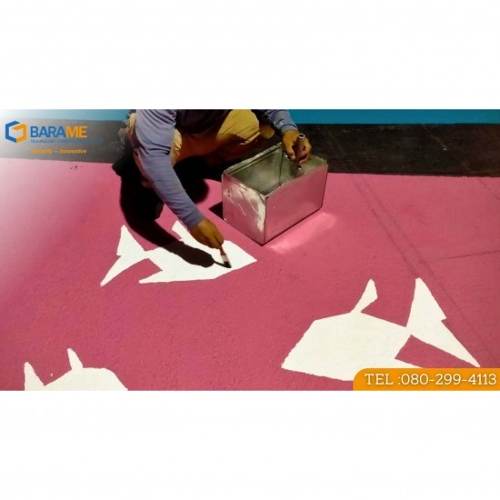 งานติดตั้งพื้น Cold Plastic PMMA พื้น Color Flake พื้นโพลีไวนิล โคลด์พลาสติก พีเอ็มเอ็มเอ พื้นโพลีไวนิล คละสีเคลือบแข็ง - บริษัท บารมี เทคโนโลยี คอนสตรัคชั่น จำกัด - งานติดตั้งพื้น PMMA พื้น Color Flake พื้นโพลีไวนิล 