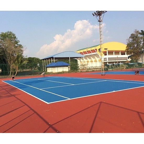 พื้นสนามกีฬามาตรฐาน สนามเทนนิส ITF, สนามบาสเกตบอล, สนามแบตมินตัน Portable - บริษัท บารมี เทคโนโลยี คอนสตรัคชั่น จำกัด - สนามแบตมินตัน Portable  พื้นสนามกีฬา  สนามเทนนิส ITF  สนามบาสเกตบอล  สนามแบดมินตัน Portable  พื้นสนามกีฬามาตรฐาน  พื้นยางสังเคราะห์ 